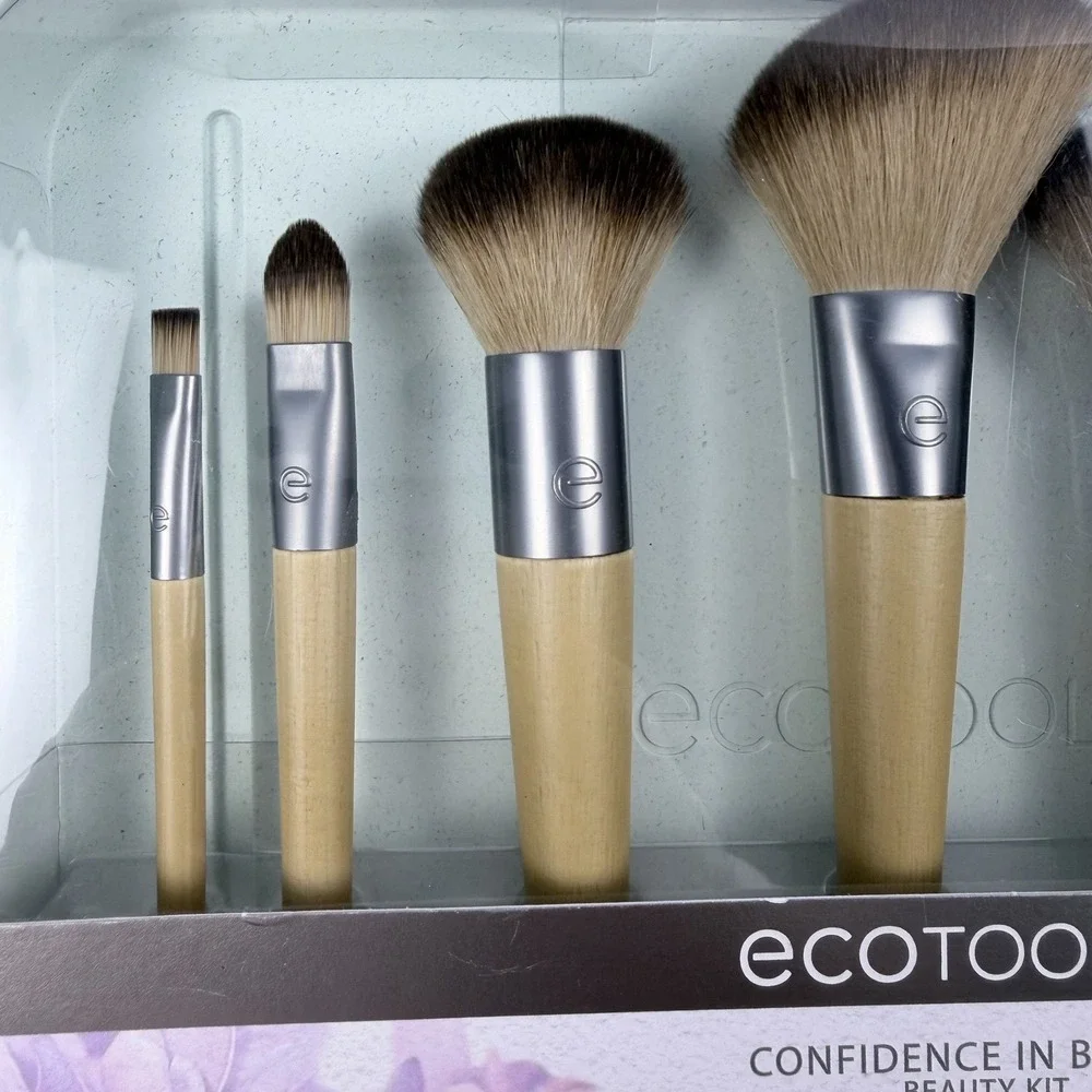 EcoTools Confidence in Bloom Makeup Brushes Kit 9 Piece Beauty Tool Set New